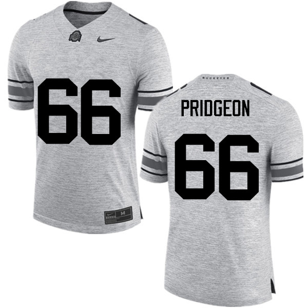 Men Ohio State Buckeyes #66 Malcolm Pridgeon College Football Jerseys Game-Gray